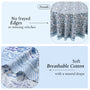 blue and white floral indian 100% cotton breathable round tablecloth