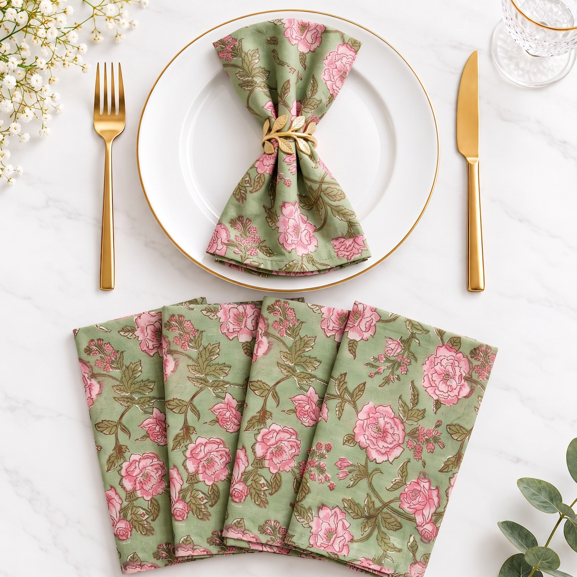 Cotton Cloth Napkins - Pink Tourmaline