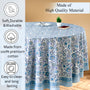 blue and white floral indian 100% cotton breathable round tablecloth