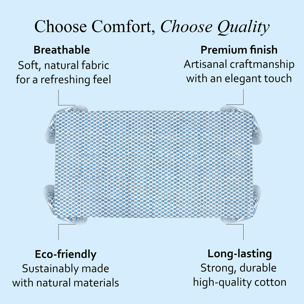 Apatite Blue Tablecloth for Dining Table