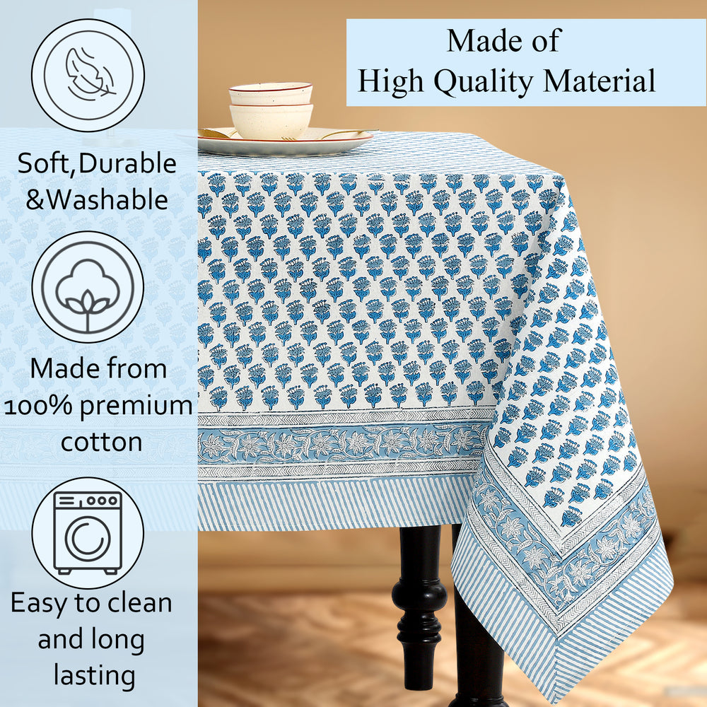 Apatite Blue Tablecloth for Dining Table