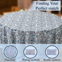 blue and white floral indian 100% cotton breathable round tablecloth