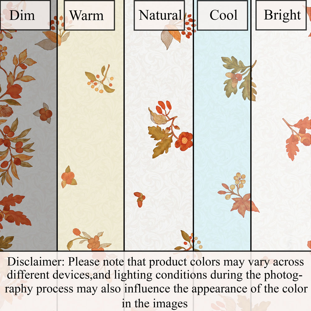 Cotton Printed Tablecloth - Fall Botanical Brown