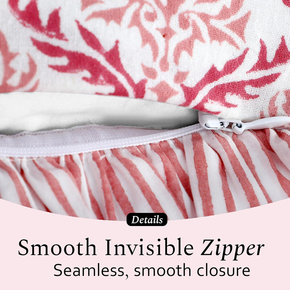 Ruffle Pillow Cover - Blush Rose