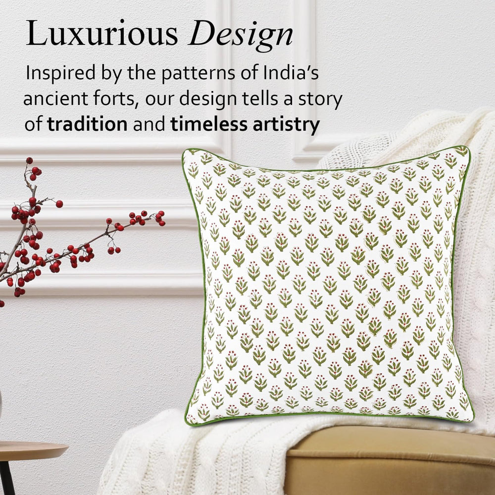 Pipping Pillow Cover - Bohemian Meadow