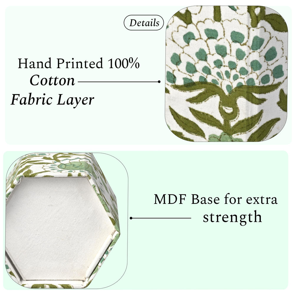 Cotton Pen Holder Set of 2 - Agate Green