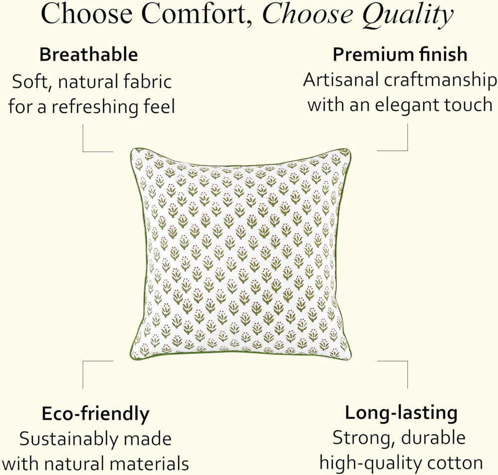 Pipping Pillow Cover - Bohemian Meadow