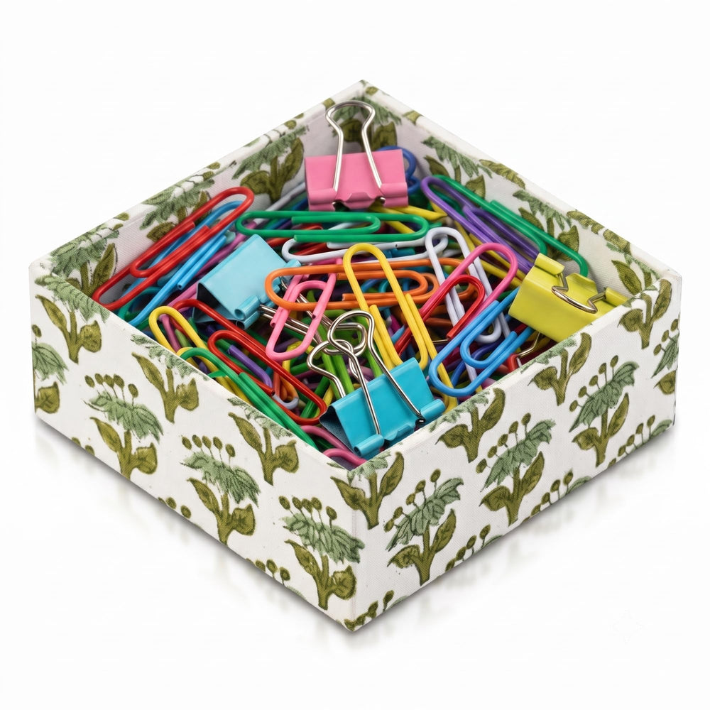 Desk Organizer Memo Note Pad Holder - Emerald Green