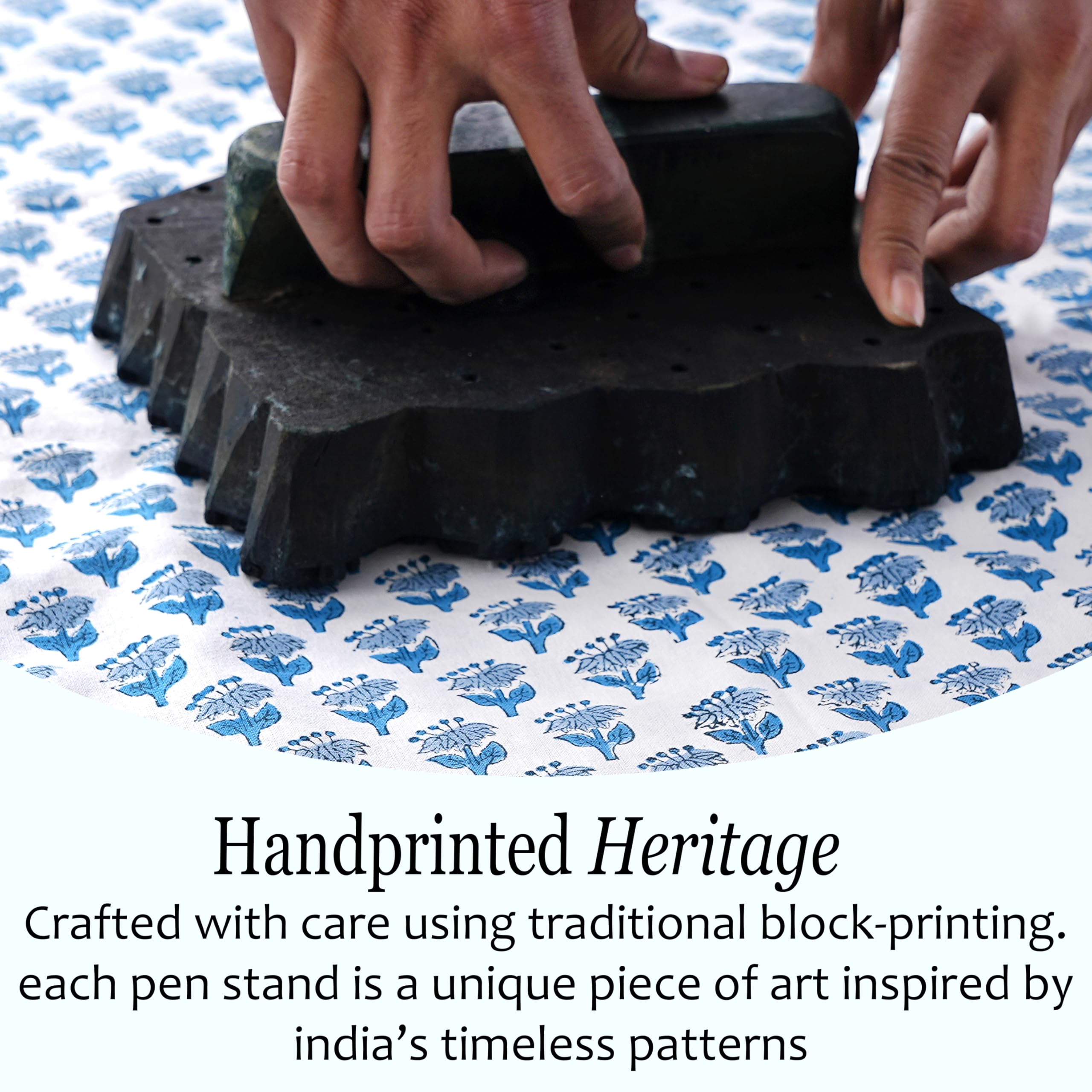 Cotton Pen Holder Set of 2 - Apatite Blue