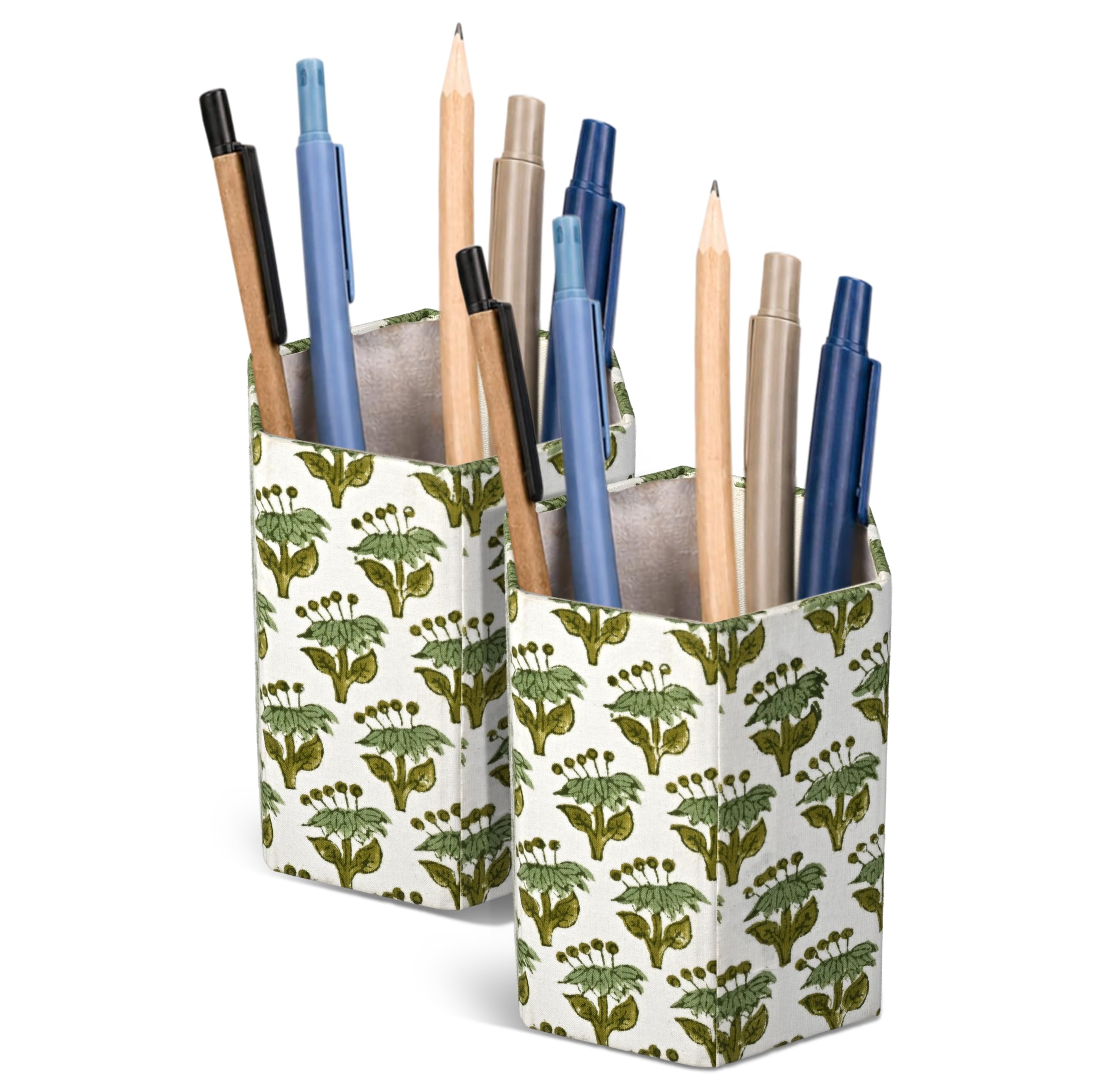 Cotton Pen Holder Set of 2 - Emerald Green