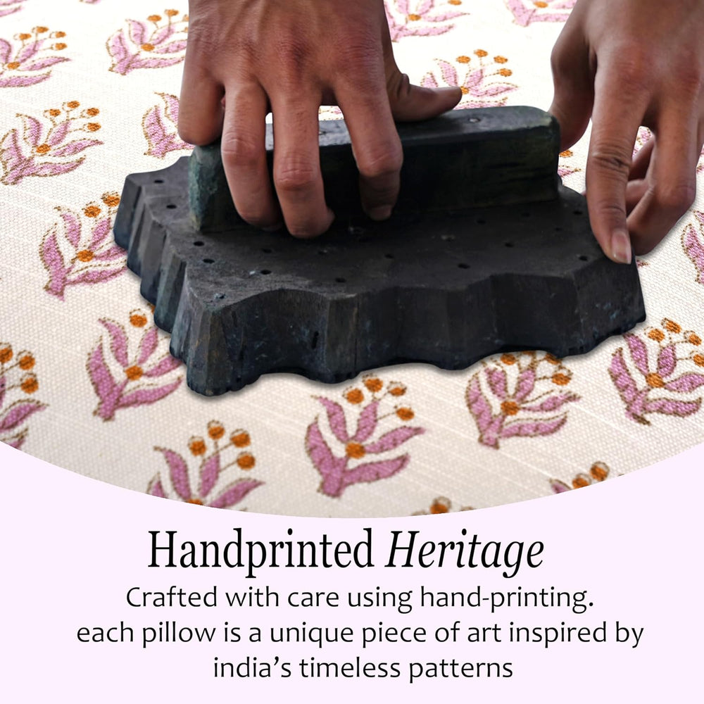 Pipping Pillow Cover - Cottage Mauve Bloom