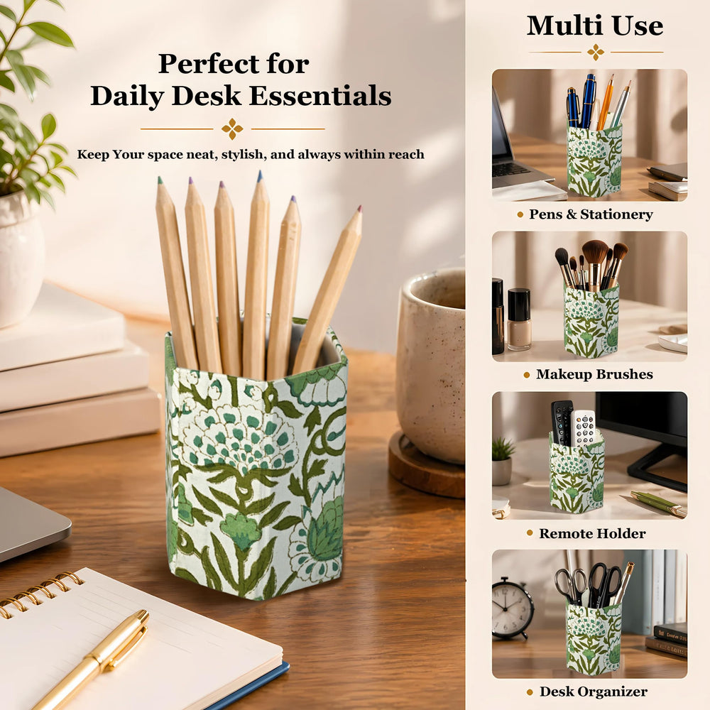 Cotton Pen Holder Set of 2 - Agate Green