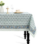 blue floral 100% cotton tablecloth