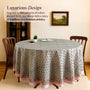 pink and gray floral indian 100% cotton breathable round tablecloth