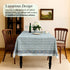 blue floral 100% cotton tablecloth