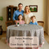 pink and gray floral indian 100% cotton breathable round tablecloth