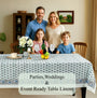 blue floral 100% cotton tablecloth