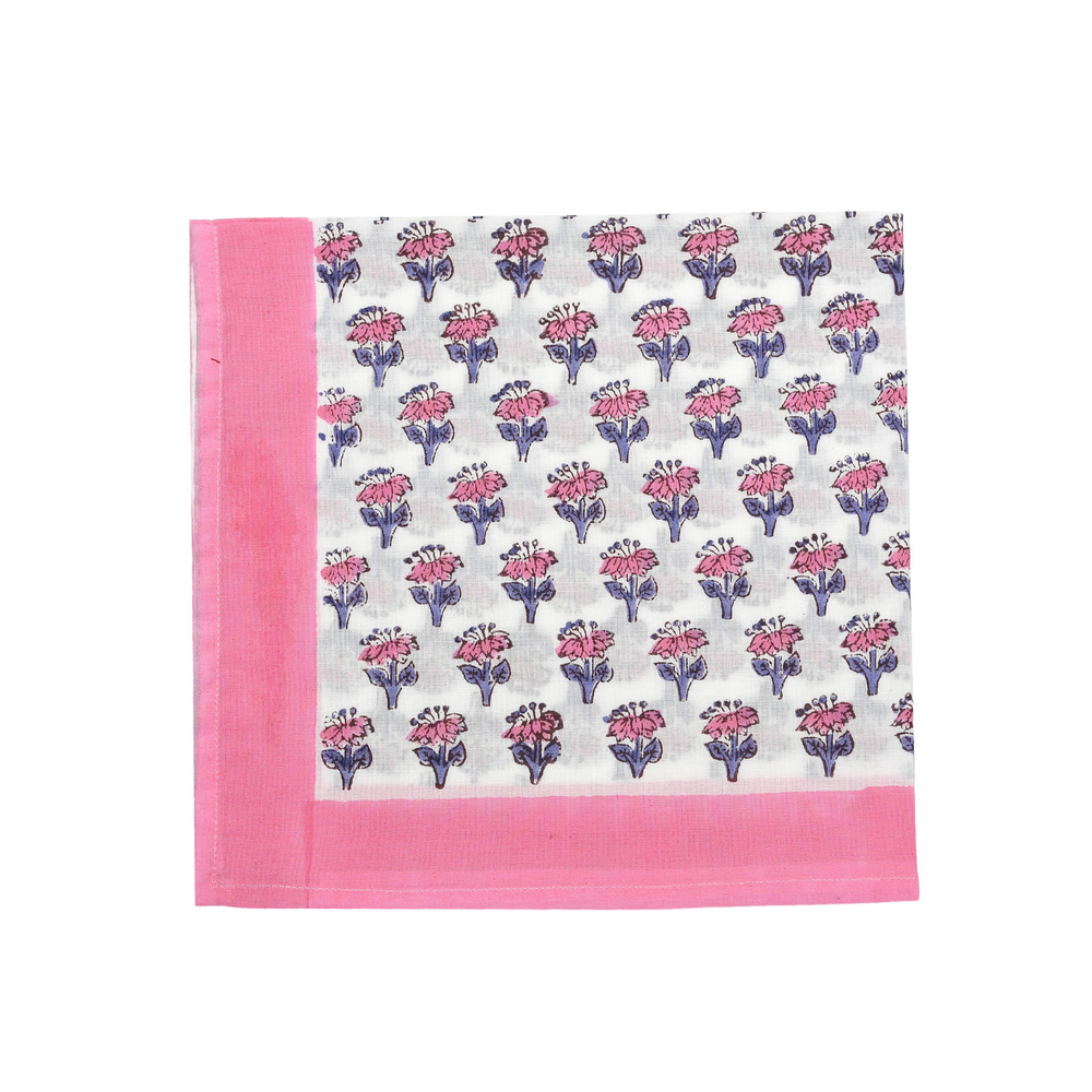 Cotton Cloth Napkins - Plain Border Mix