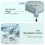 blue floral 100% cotton tablecloth