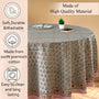 pink and gray floral indian 100% cotton breathable round tablecloth