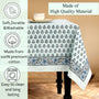 blue floral 100% cotton tablecloth