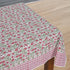 Red Garnet 100% Cotton Tablecloth on Dinner Table