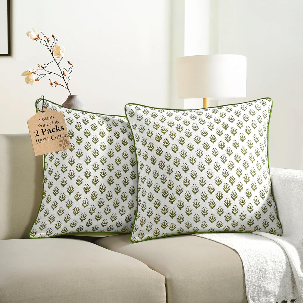 Pipping Pillow Cover - Bohemian Meadow