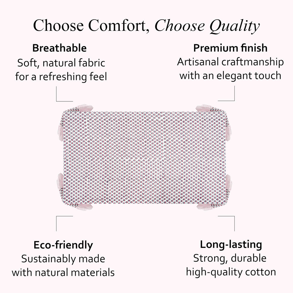Cotton Ruffle Tablecloth - Pink Sapphire