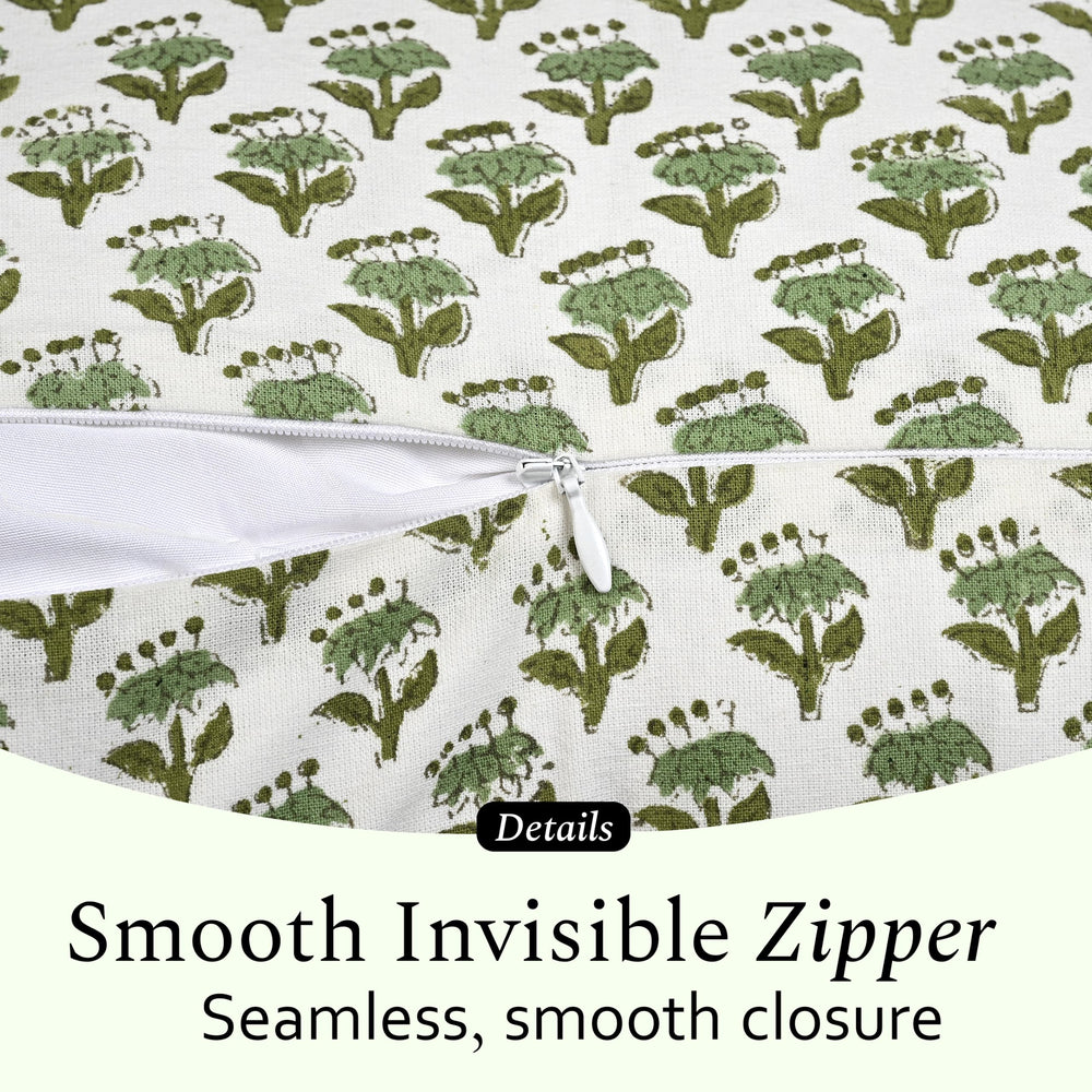 Scalloped Throw Pillow Covers - Emerald Green