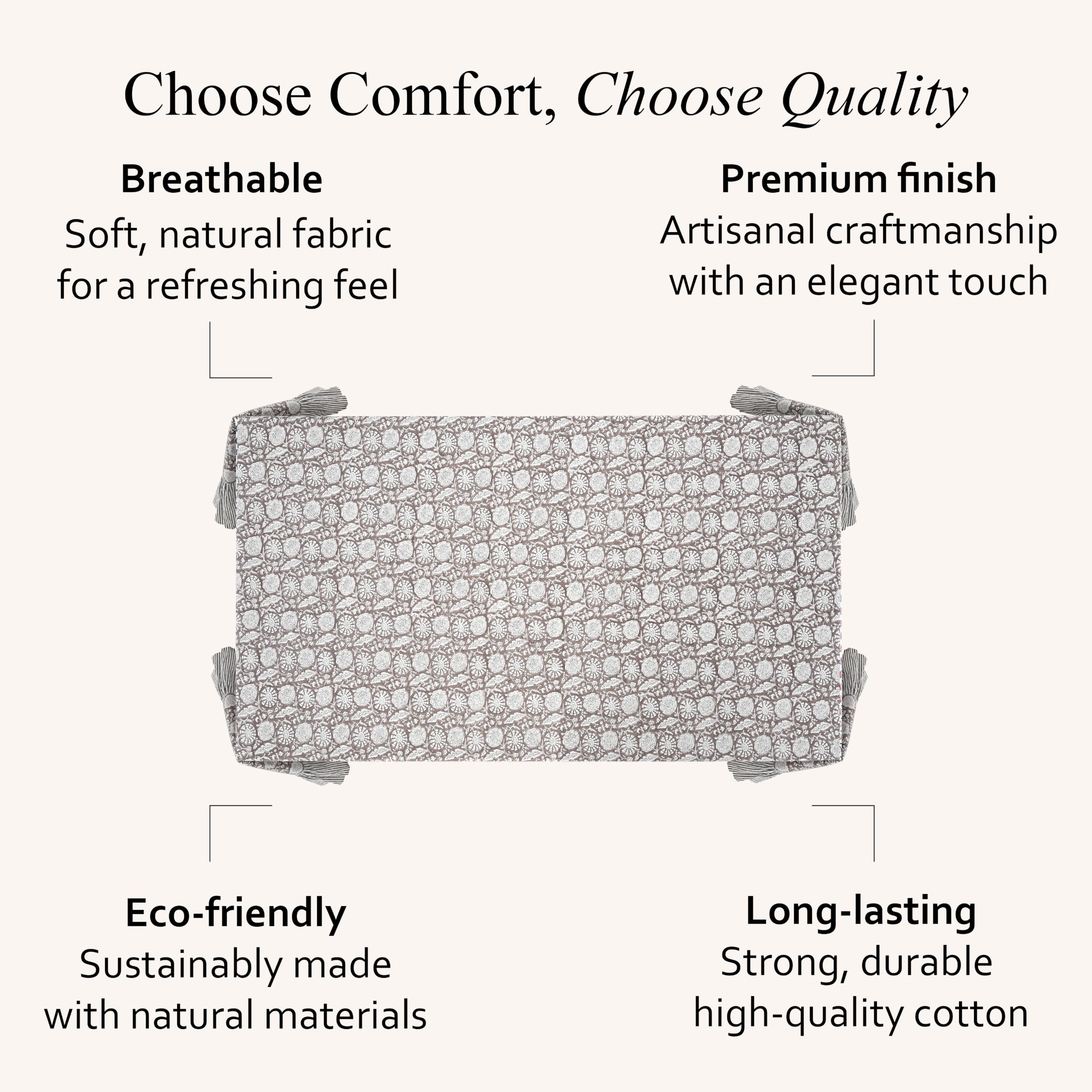 Cotton Ruffle Tablecloth - Rustic Brown