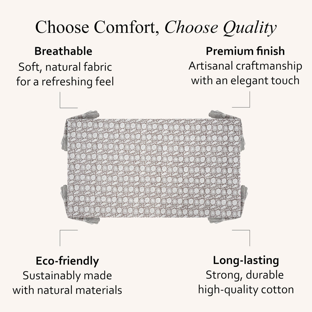 Cotton Ruffle Tablecloth - Rustic Brown