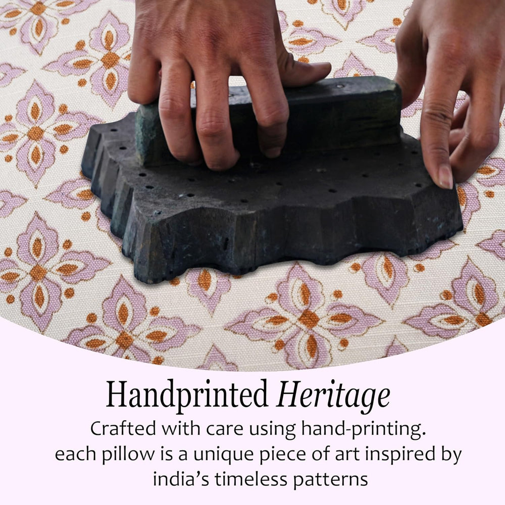 Pipping Pillow Cover - Vintage Damask Rose