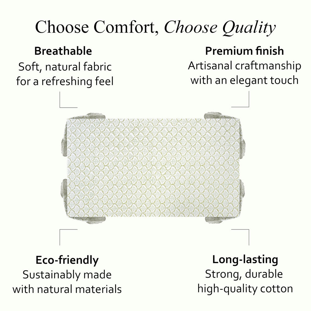 Cotton Ruffle Tablecloth - Fern Regal