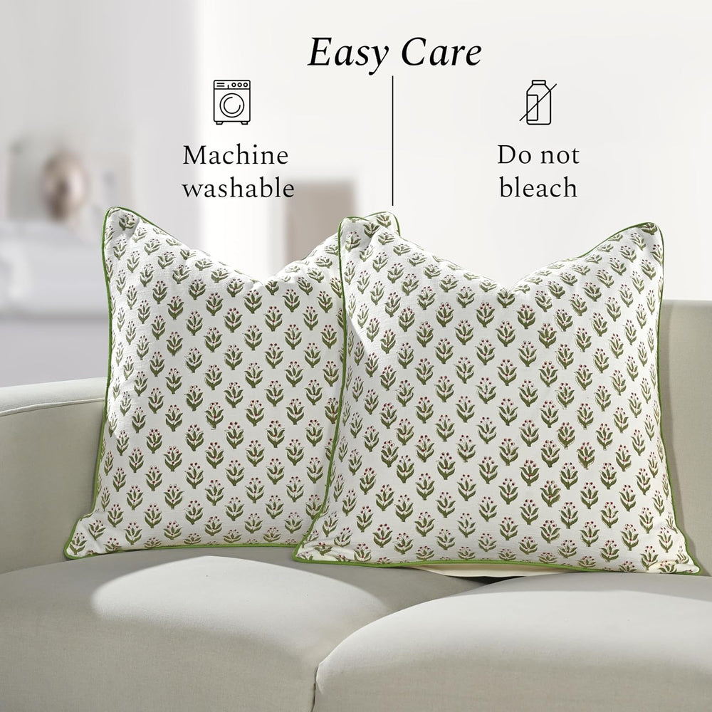 Pipping Pillow Cover - Bohemian Meadow