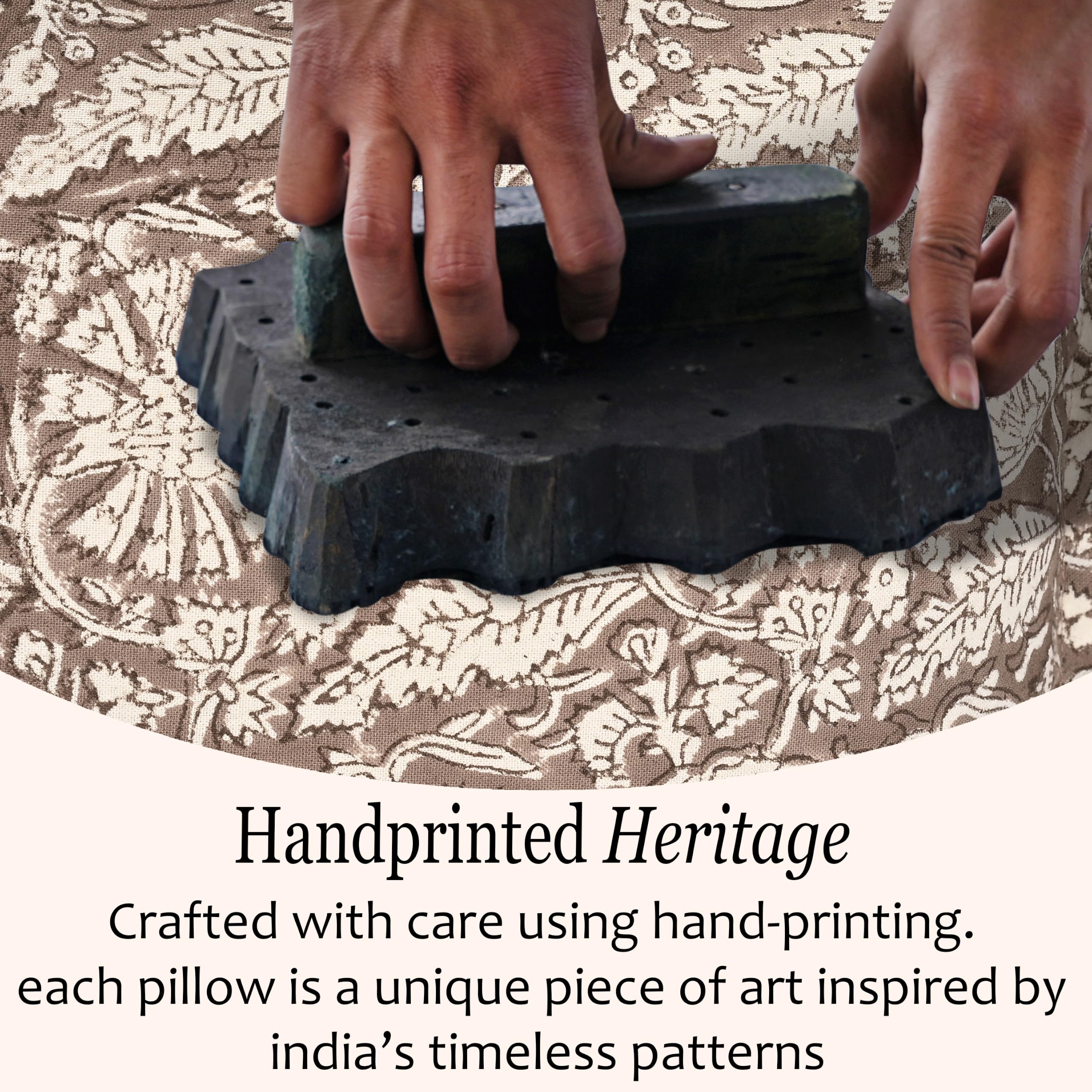 Scalloped Throw Pillow Covers - Rustic Brown