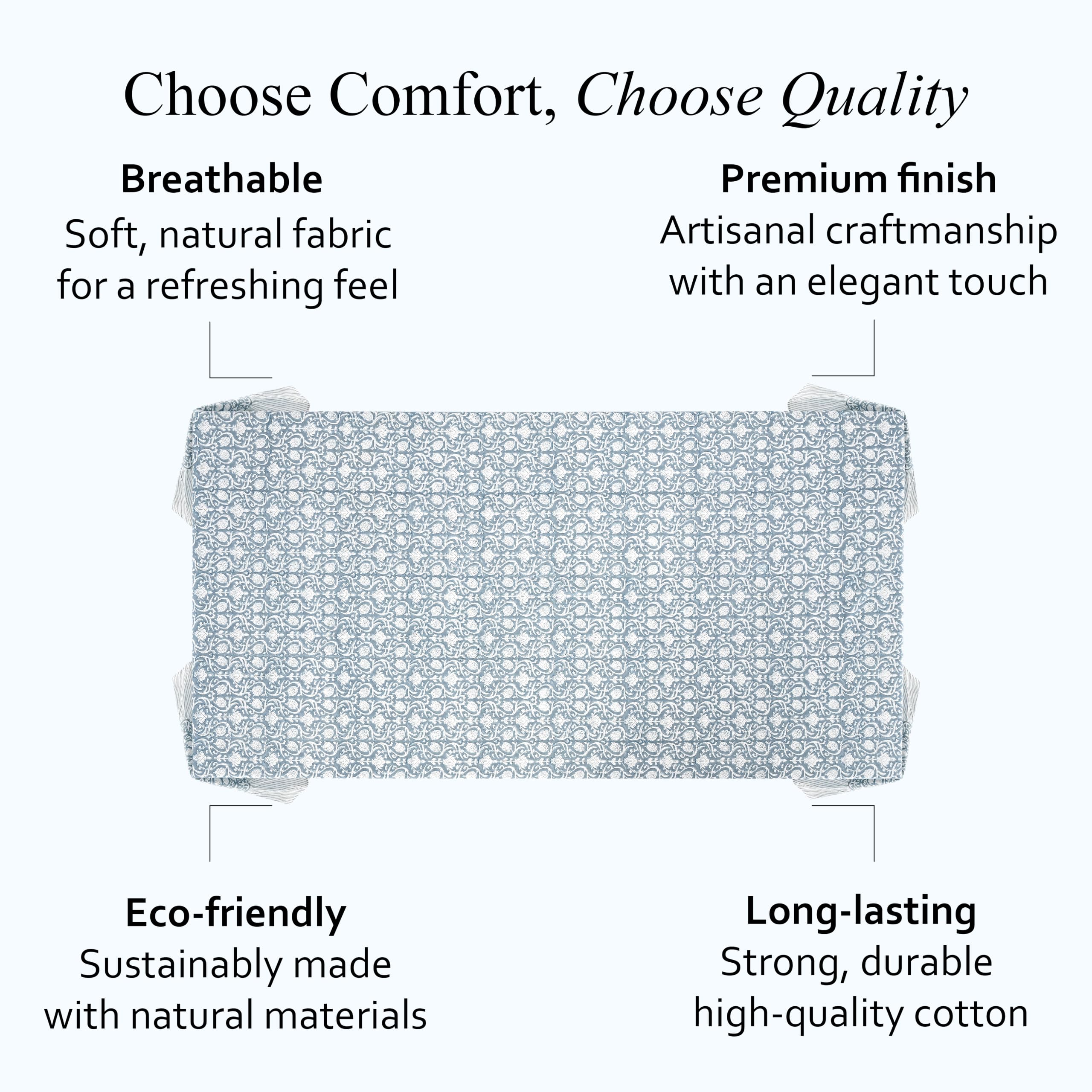 Cotton Ruffle Tablecloth - Azure Regal