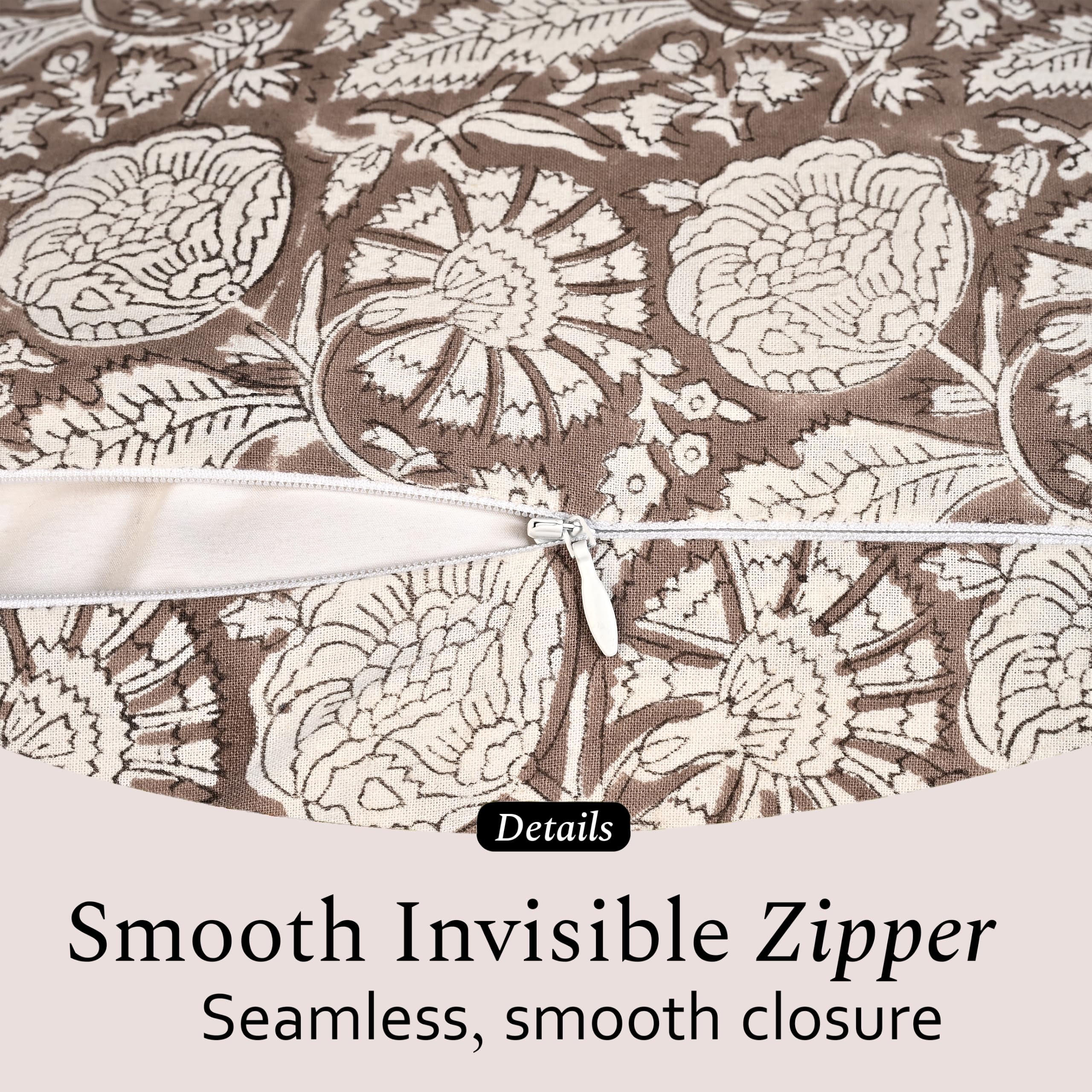 Scalloped Throw Pillow Covers - Rustic Brown