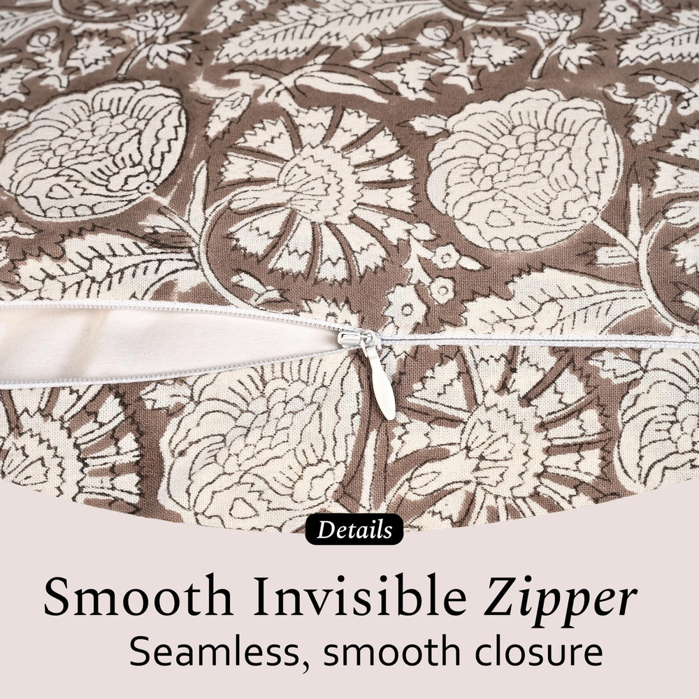 Scalloped Throw Pillow Covers - Rustic Brown