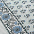 Poppy Blue Cotton Tablecloth Closeup details 