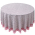 pink and white floral indian 100% cotton breathable round tablecloth