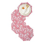 Cotton placemat in fresh coral pink with elegant stitching