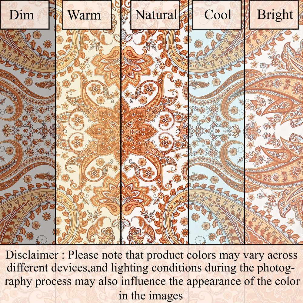 Cotton Printed Tablecloth - Fall Paisley