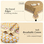 yellow washable cotton tablecloth with floral print
