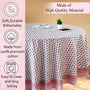 pink and white floral indian 100% cotton breathable round tablecloth