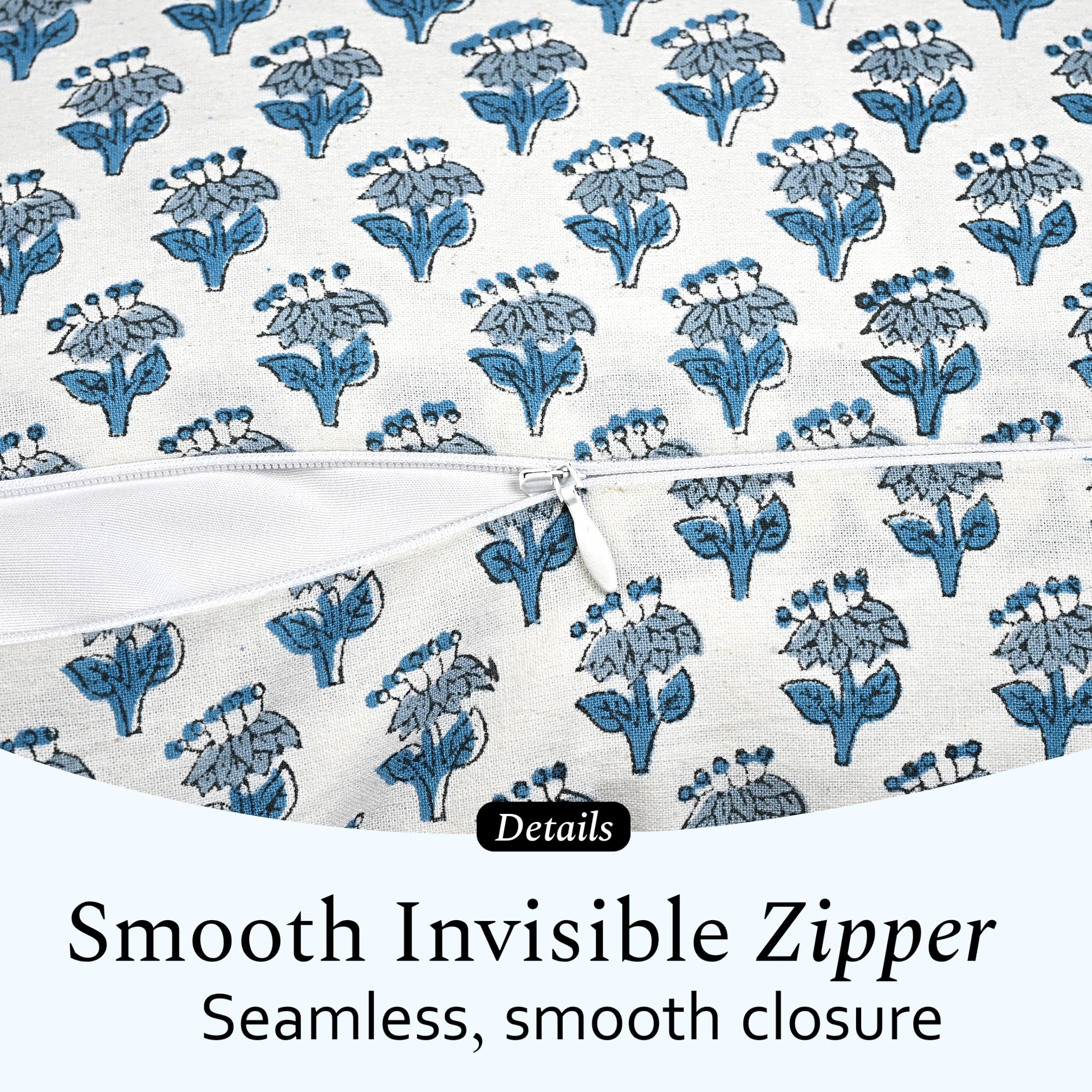 Scalloped Throw Pillow Covers - Apatite Blue
