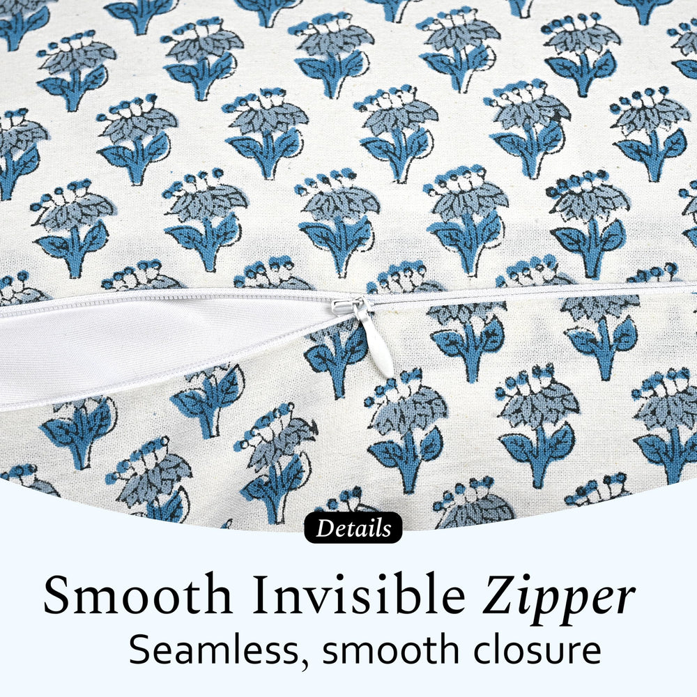 Scalloped Throw Pillow Covers - Apatite Blue