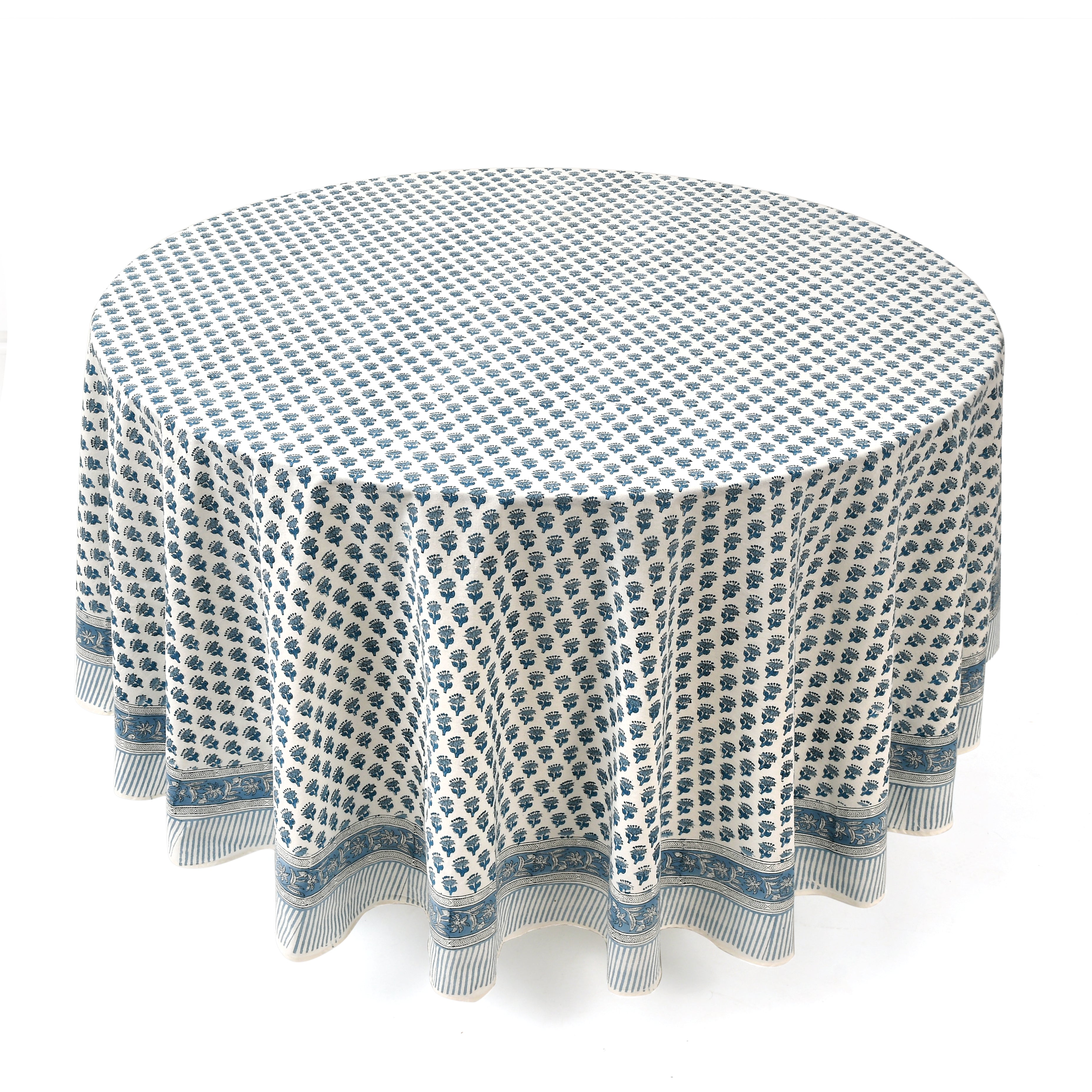 Blue Apatite 90 inch round tablecloth