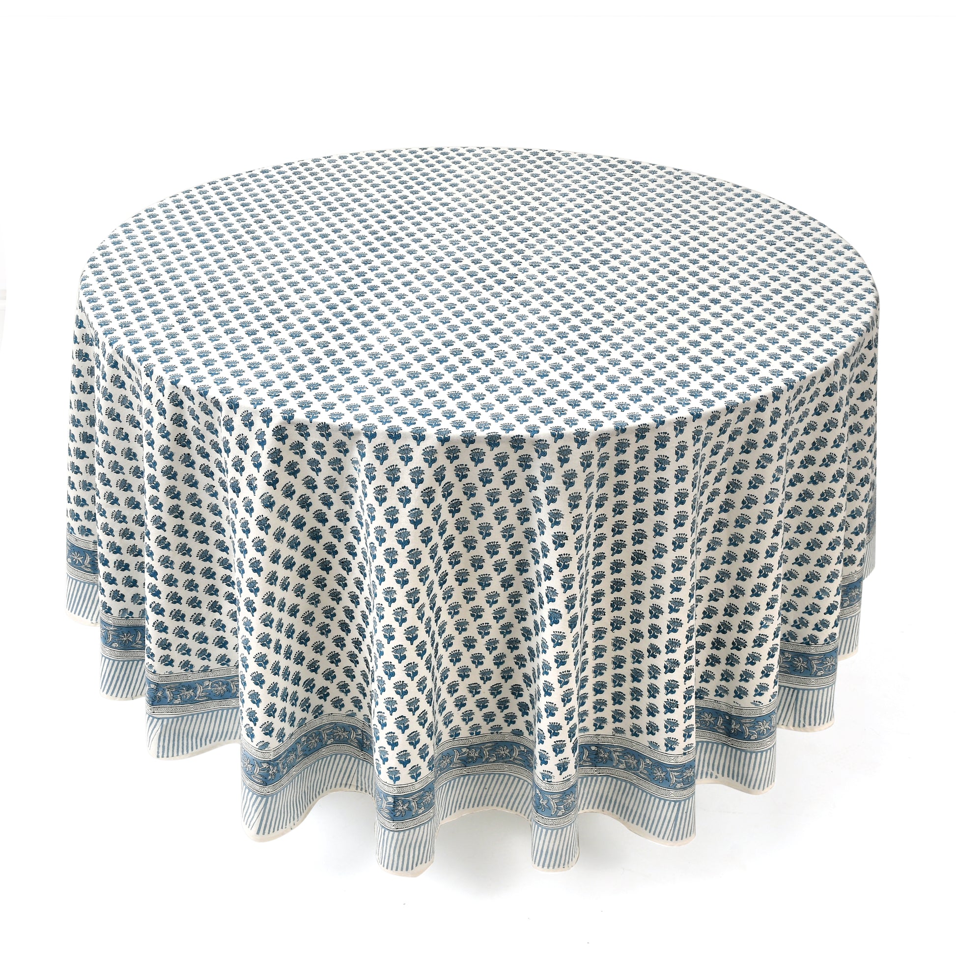 Blue Apatite 90 inch round tablecloth