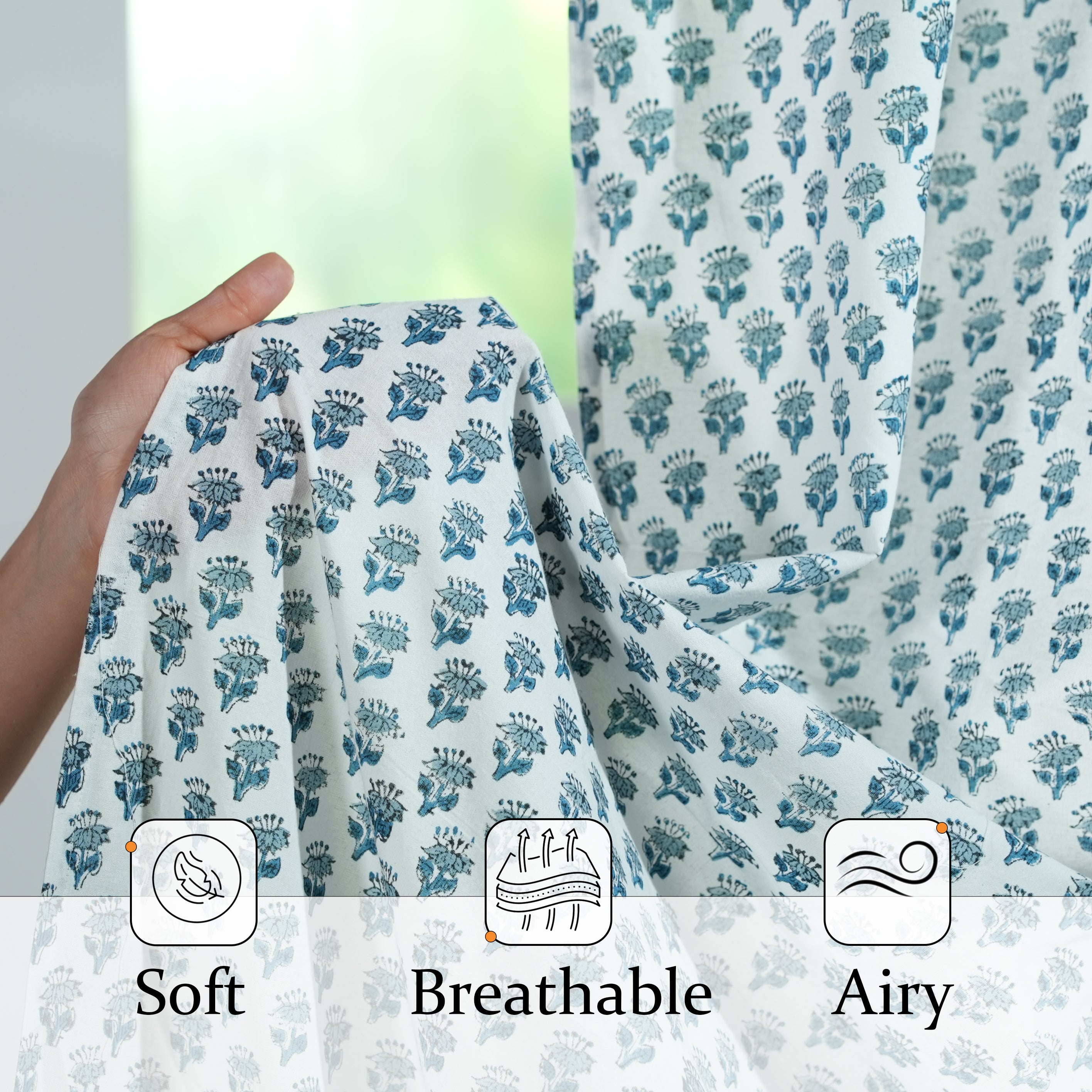 soft, breathable, and airy semi-sheer transparent curtains