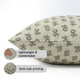 Reversible boho pillow covers with double-sided print design
